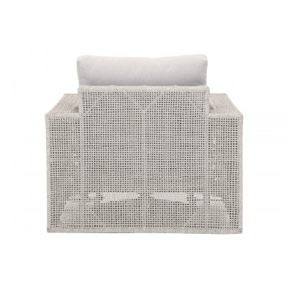 Essentials - Woven Tropez Outdoor Swivel Rocker Sofa Chair in Taupe
