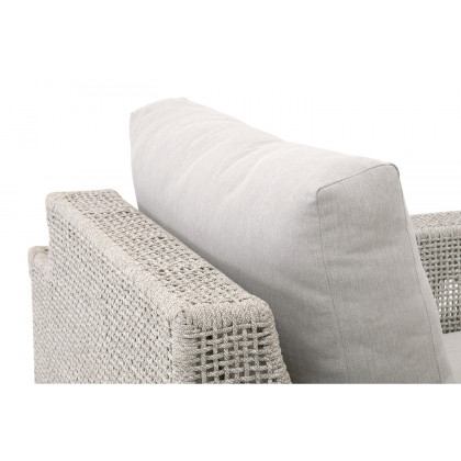 Essentials - Woven Tropez Outdoor Swivel Rocker Sofa Chair in Taupe