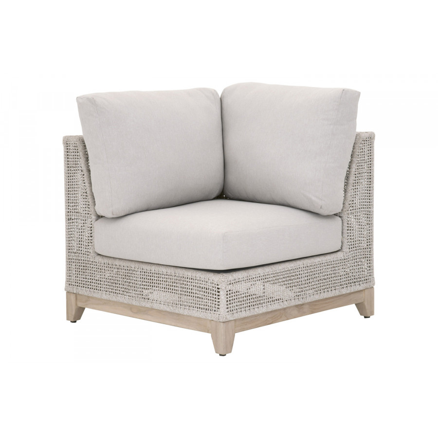 Essentials - Woven Tropez Outdoor Modular Corner Sofa in Taupe