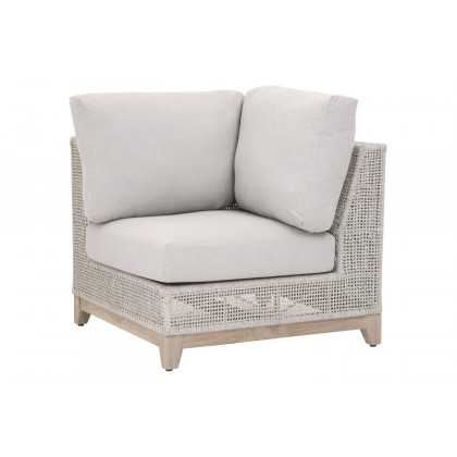 Essentials - Woven Tropez Outdoor Modular Corner Sofa in Taupe