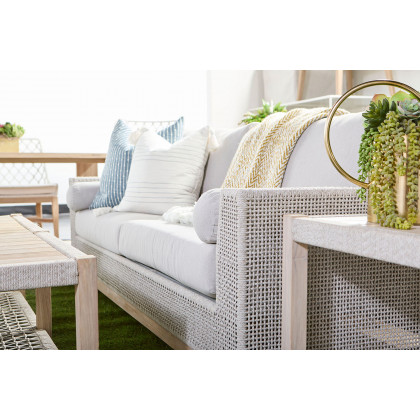 Essentials - Woven Tropez Outdoor 90" Sofa in Taupe