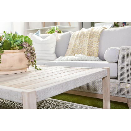 Essentials - Woven Tropez Outdoor 90" Sofa in Taupe
