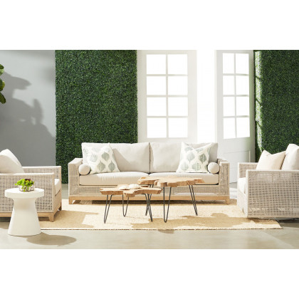 Essentials - Woven Tropez Outdoor 90" Sofa in Taupe