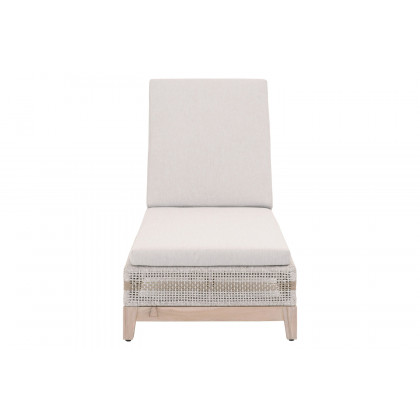 Essentials - Woven Tapestry Outdoor Chaise Lounge in Taupe
