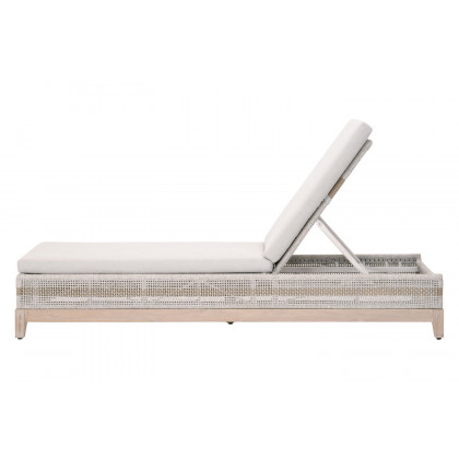 Essentials - Woven Tapestry Outdoor Chaise Lounge in Taupe