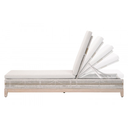 Essentials - Woven Tapestry Outdoor Chaise Lounge in Taupe