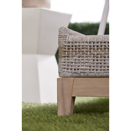 Essentials - Woven Tapestry Outdoor Chaise Lounge in Taupe