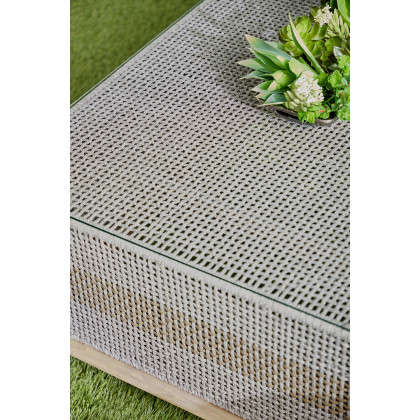 Essentials - Woven Tapestry Outdoor Coffee Table in Taupe