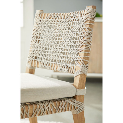 Essentials Woven Costa Dining Chair, Set of 2 - Natural Gray