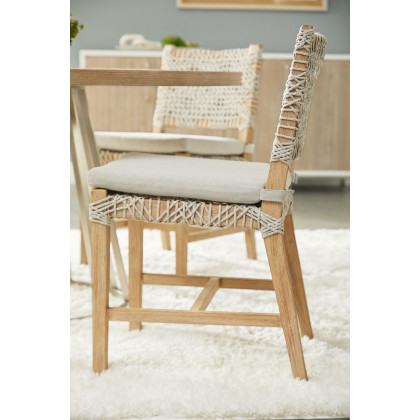 Essentials Woven Costa Dining Chair, Set of 2 - Natural Gray