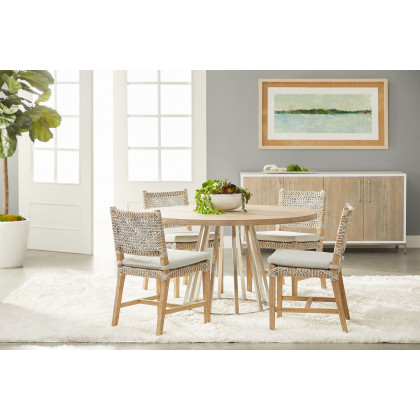Essentials Woven Costa Dining Chair, Set of 2 - Natural Gray