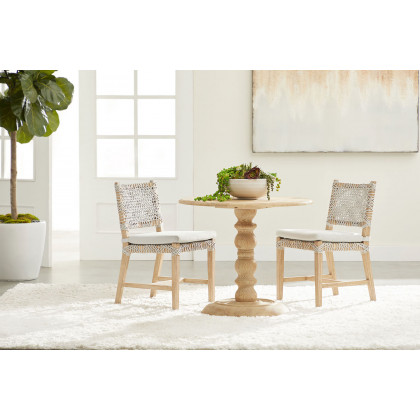 Essentials Woven Costa Dining Chair, Set of 2 - Natural Gray