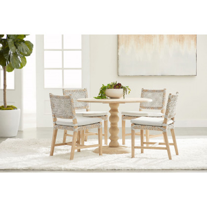 Essentials Woven Costa Dining Chair, Set of 2 - Natural Gray