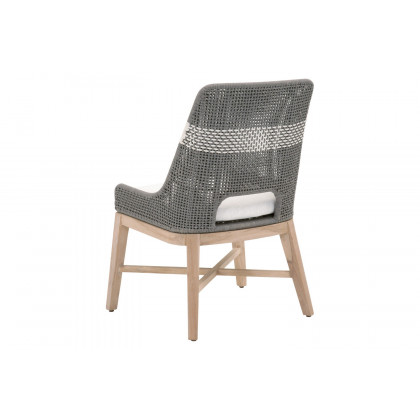 Essentials Woven Tapestry Outdoor Dining Chair, Set of 2 - Dove Flat Rope