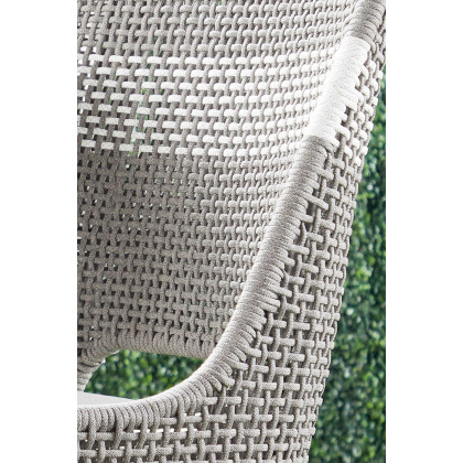 Essentials Woven Tapestry Outdoor Dining Chair, Set of 2 - Dove Flat Rope
