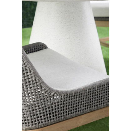 Essentials Woven Tapestry Outdoor Dining Chair, Set of 2 - Dove Flat Rope