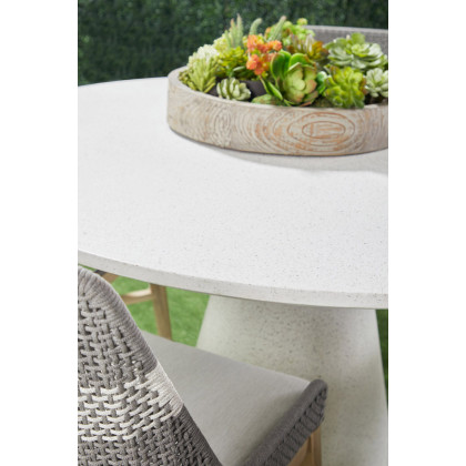 Essentials Woven Tapestry Outdoor Dining Chair, Set of 2 - Dove Flat Rope