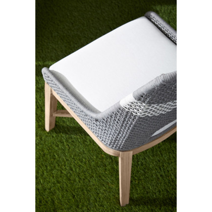 Essentials Woven Tapestry Outdoor Dining Chair, Set of 2 - Dove Flat Rope