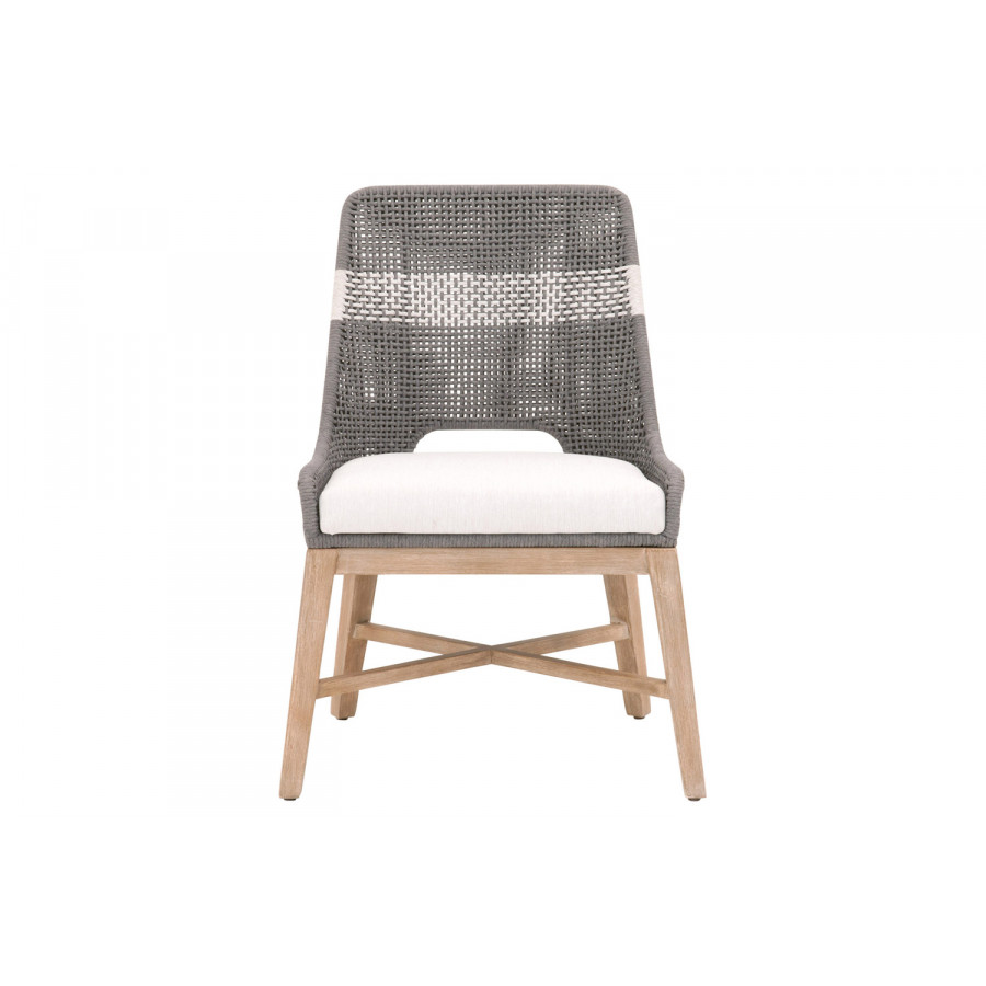 Essentials Woven Tapestry Dining Chair, Set of 2 - Dove Flat Rope