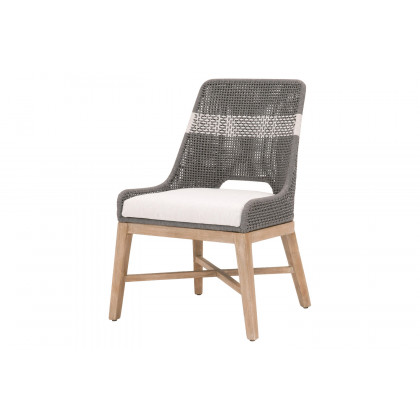 Essentials Woven Tapestry Dining Chair, Set of 2 - Dove Flat Rope