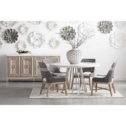Essentials Woven Tapestry Dining Chair, Set of 2 - Dove Flat Rope