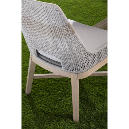 Essentials Woven Tapestry Outdoor Dining Chair, Set of 2 - Taupe