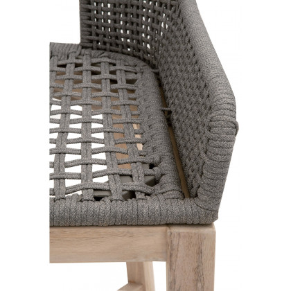 Essentials Woven Tapestry Outdoor Barstool - Dove Flat Rope