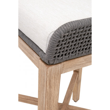 Essentials Woven Tapestry Barstool - Dove Flat Rope