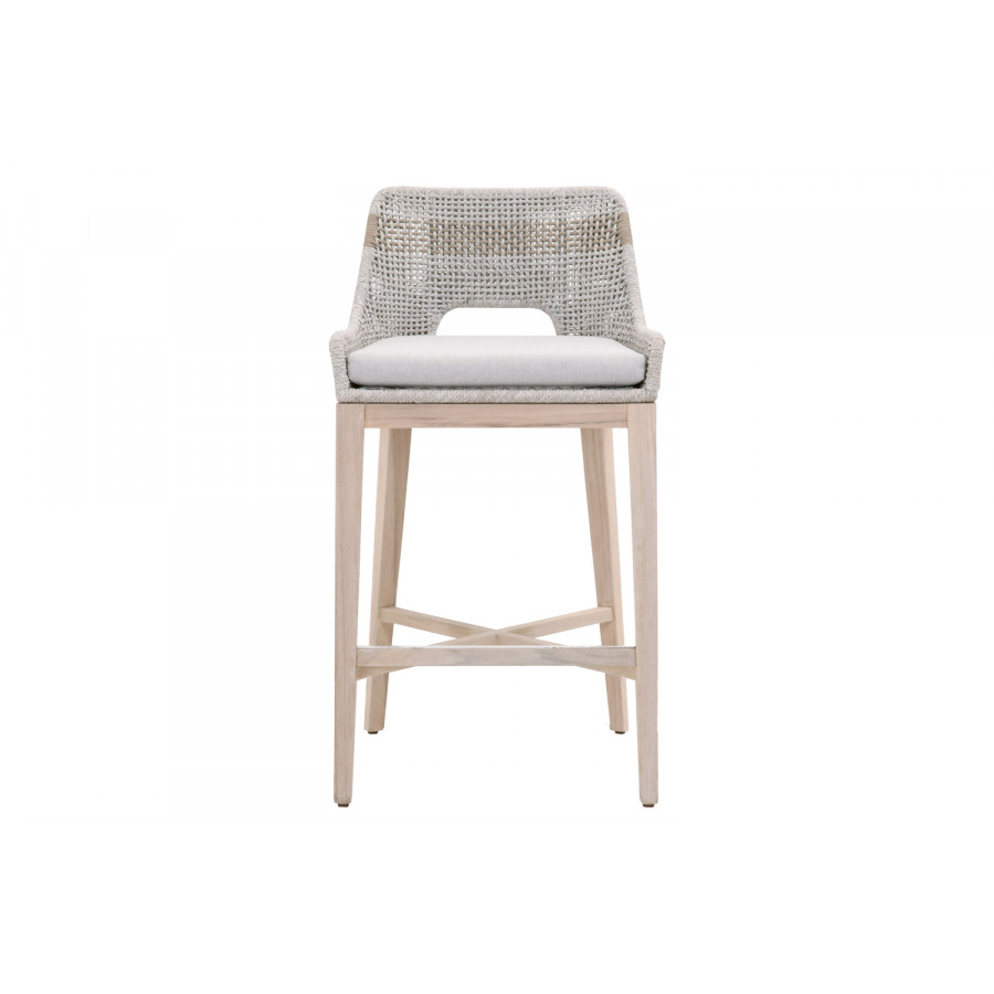 Essentials Woven Tapestry Outdoor Barstool - Taupe