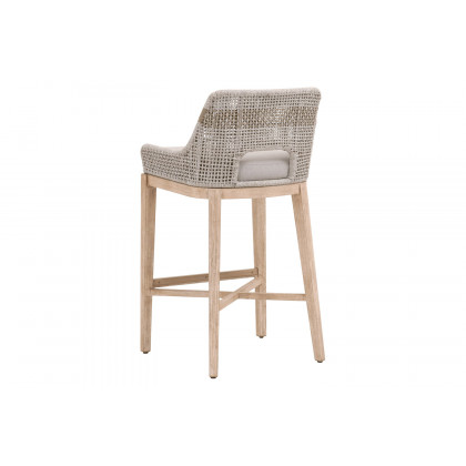 Essentials Woven Tapestry Barstool - Taupe White
