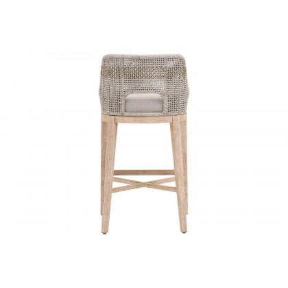Essentials Woven Tapestry Barstool - Taupe White