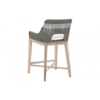 Essentials Woven Tapestry Outdoor Counter Stool - Dove Flat Rope