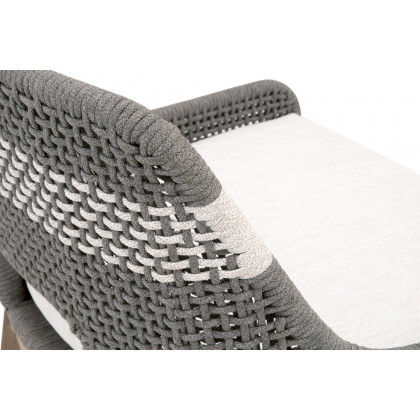 Essentials Woven Tapestry Outdoor Counter Stool - Dove Flat Rope