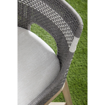 Essentials Woven Tapestry Outdoor Counter Stool - Dove Flat Rope