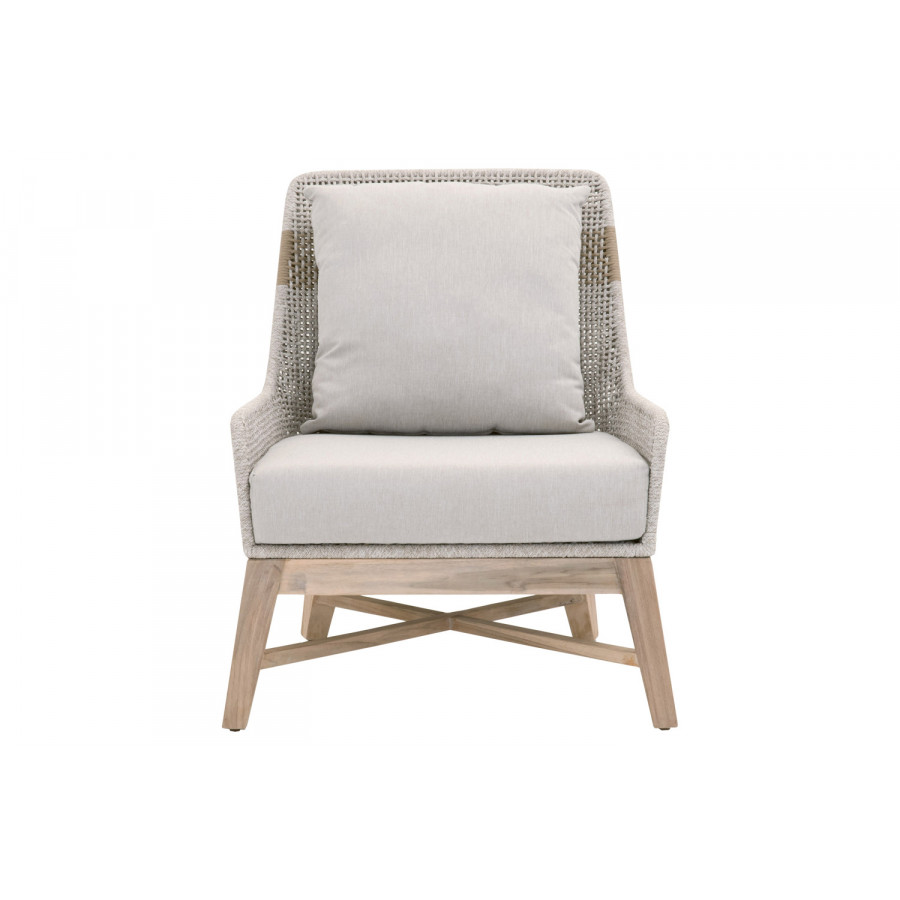 Essentials - Woven Tapestry Outdoor Club Chair in Taupe
