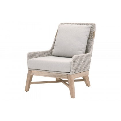 Essentials - Woven Tapestry Outdoor Club Chair in Taupe