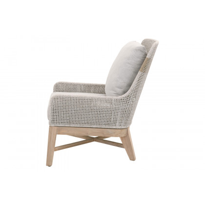 Essentials - Woven Tapestry Outdoor Club Chair in Taupe