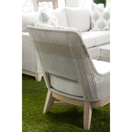 Essentials - Woven Tapestry Outdoor Club Chair in Taupe