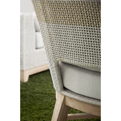 Essentials - Woven Tapestry Outdoor Club Chair in Taupe