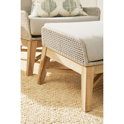 Essentials - Woven Tapestry Outdoor Club Chair in Taupe