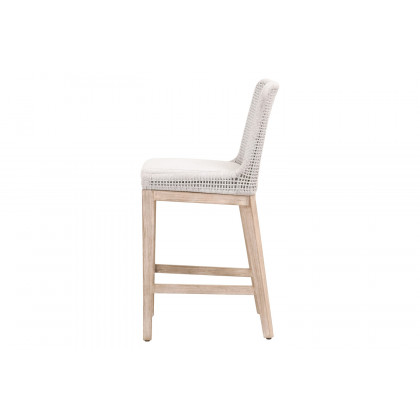 Essentials Woven Mesh Counter Stool - White Speckle Natural Gray
