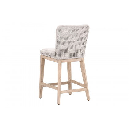 Essentials Woven Mesh Counter Stool - White Speckle Natural Gray