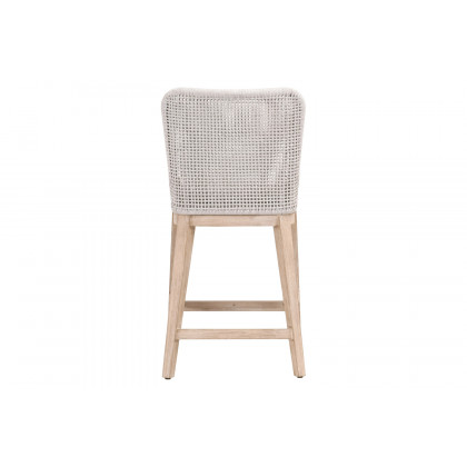 Essentials Woven Mesh Counter Stool - White Speckle Natural Gray