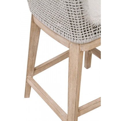 Essentials Woven Mesh Counter Stool - White Speckle Natural Gray