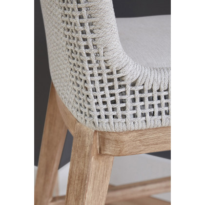 Essentials Woven Mesh Counter Stool - White Speckle Natural Gray