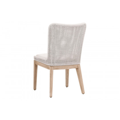 Essentials Woven Mesh Dining Chair, Set of 2 - White Speckle Natural Gray