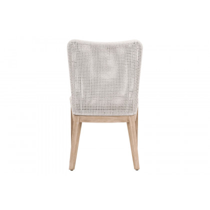 Essentials Woven Mesh Dining Chair, Set of 2 - White Speckle Natural Gray