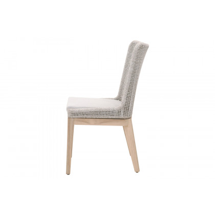Essentials Woven Mesh Outdoor Dining Chair, Set of 2 - Taupe Flat Rope