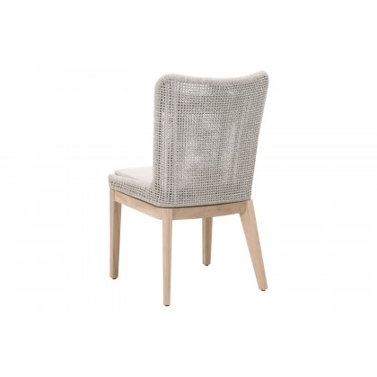 Essentials Woven Mesh Outdoor Dining Chair, Set of 2 - Taupe Flat Rope