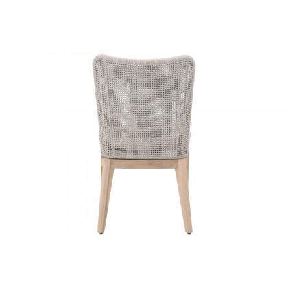 Essentials Woven Mesh Outdoor Dining Chair, Set of 2 - Taupe Flat Rope